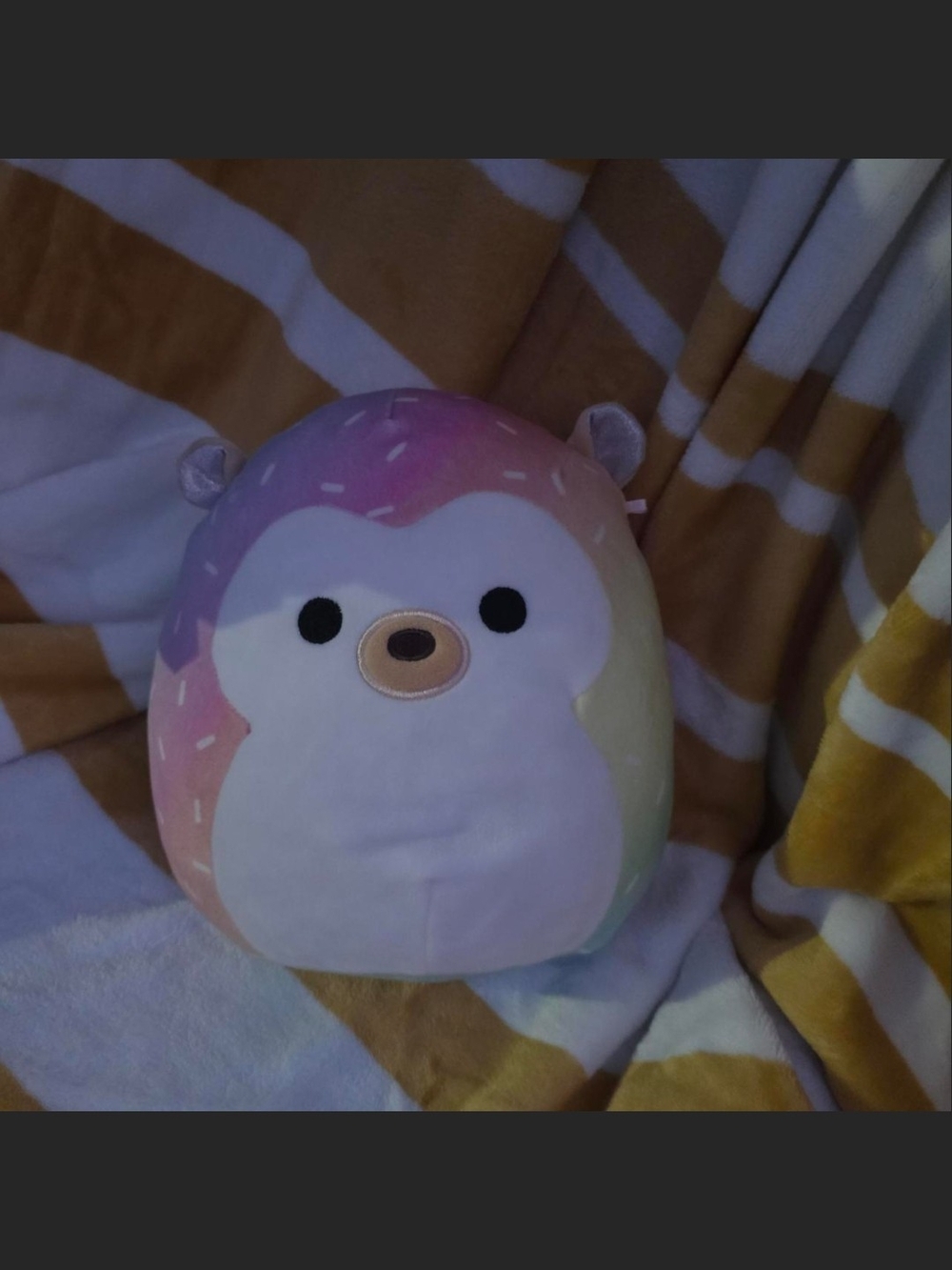Squishmallows Pastel Rainbow Hedgehog Plush - Pink Purple Green